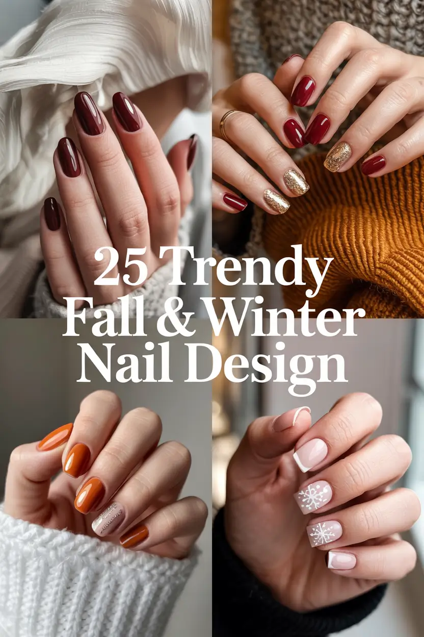 Trendy Fall & Winter Nail Design 2025–2026: Fresh Ideas, Colors & Inspo