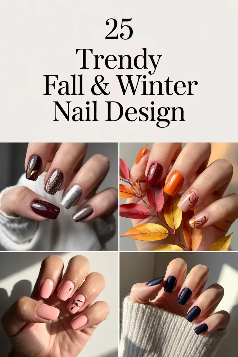 Trendy Fall & Winter Nail Design 2025–2026: Fresh Ideas, Colors & Inspo