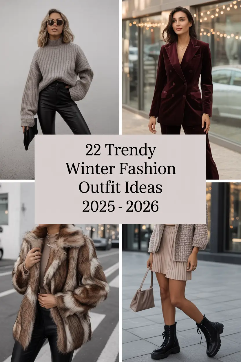 Trendy Winter Fashion Outfit Ideas 2025 – 2026: Classy, Casual & Aesthetic Looks