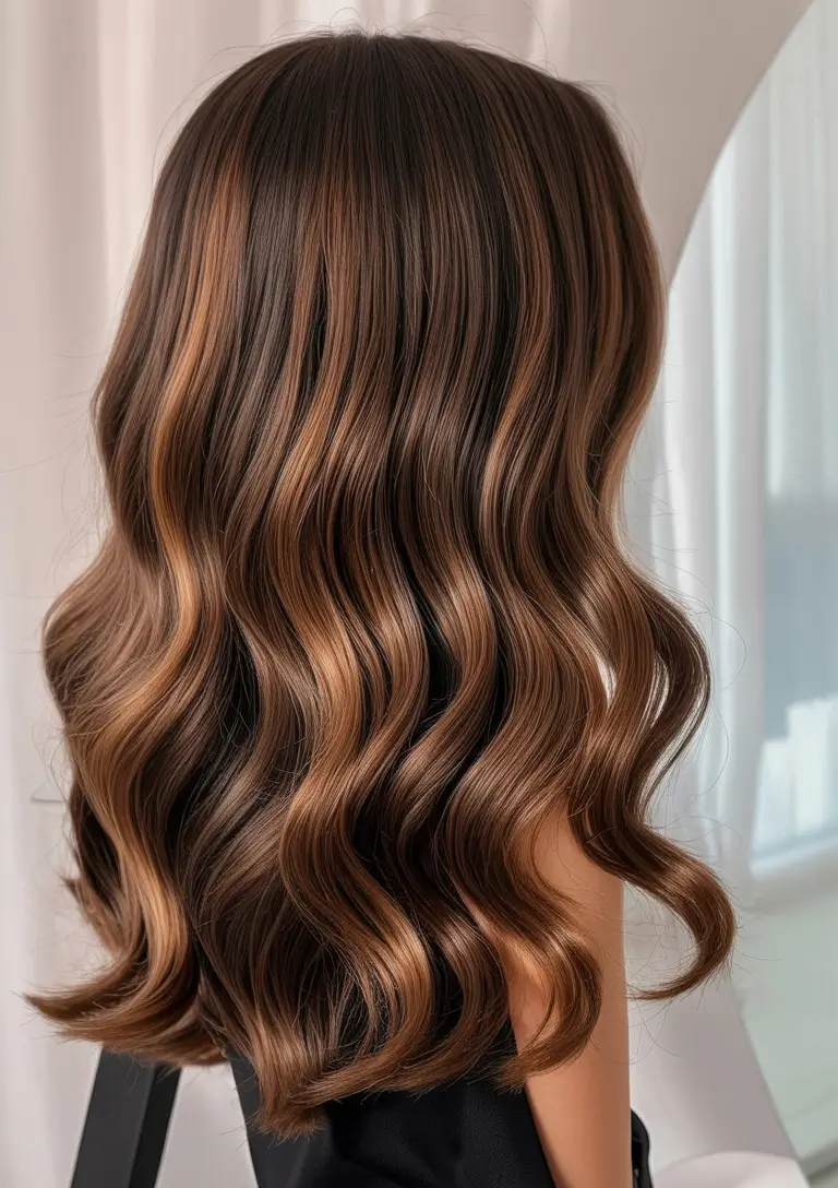 Winter 2025-2026 Balayage Hair Color Ideas Chestnut Shine Balayage