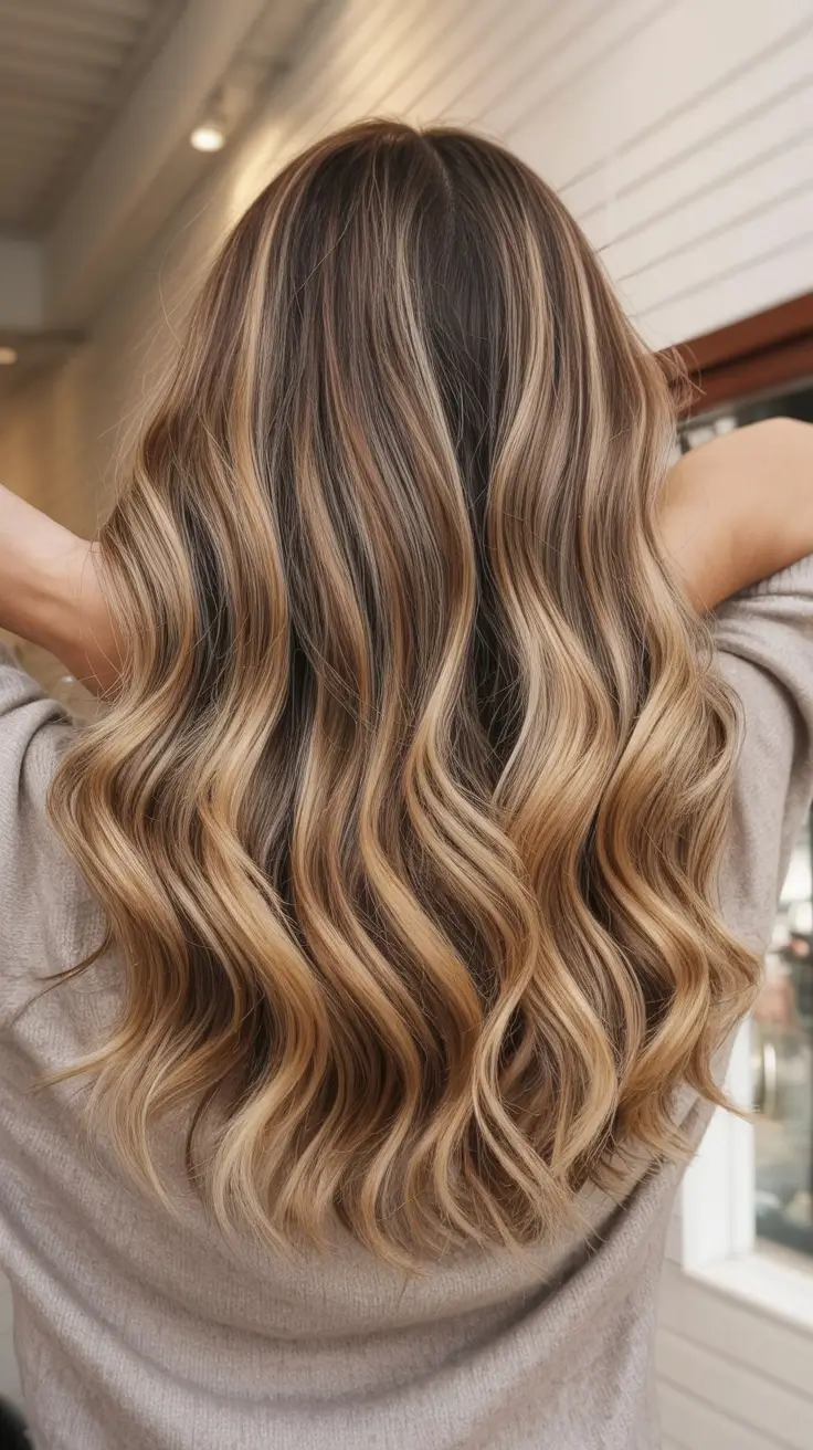 Winter 2025-2026 Balayage Hair Color Ideas Buttery Blonde Dimension