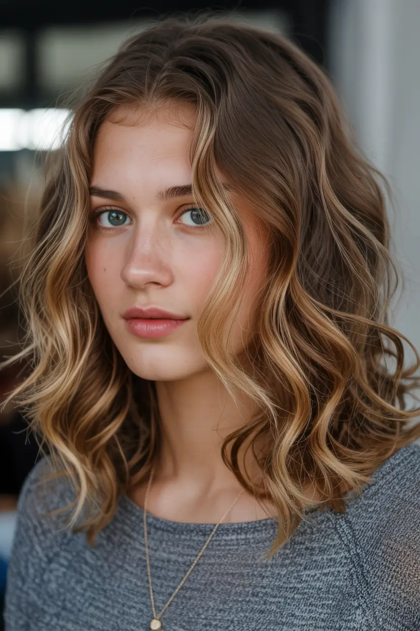 Winter 2025-2026 Balayage Hair Color Ideas Soft Bronze Balayage Bob