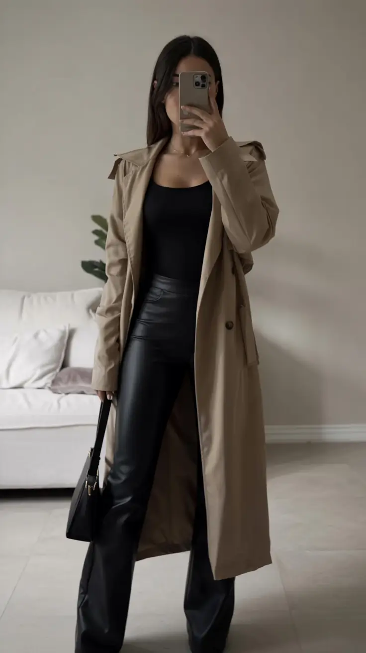 winter outfits for women 2025 2026 Trench Coat Minimalism