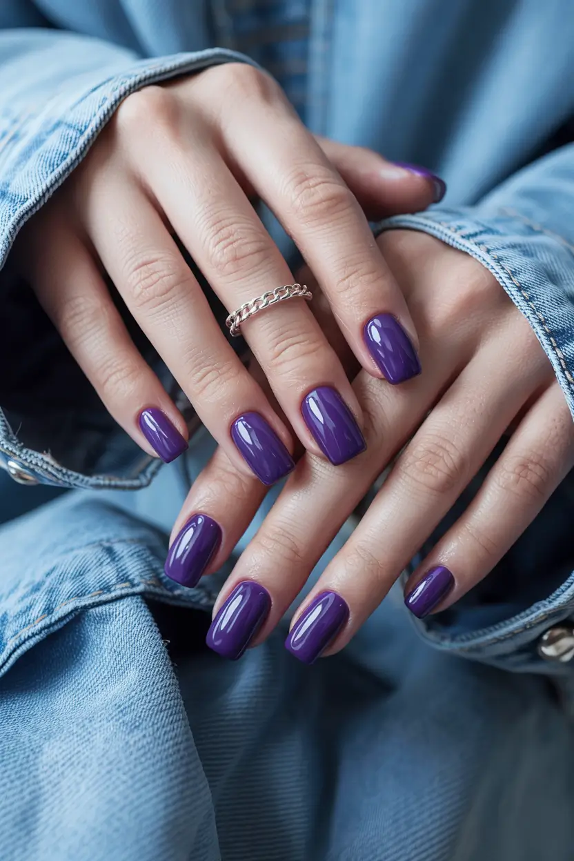 acrylic-nails-color-ideas-winter-Royal-Violet-Shine