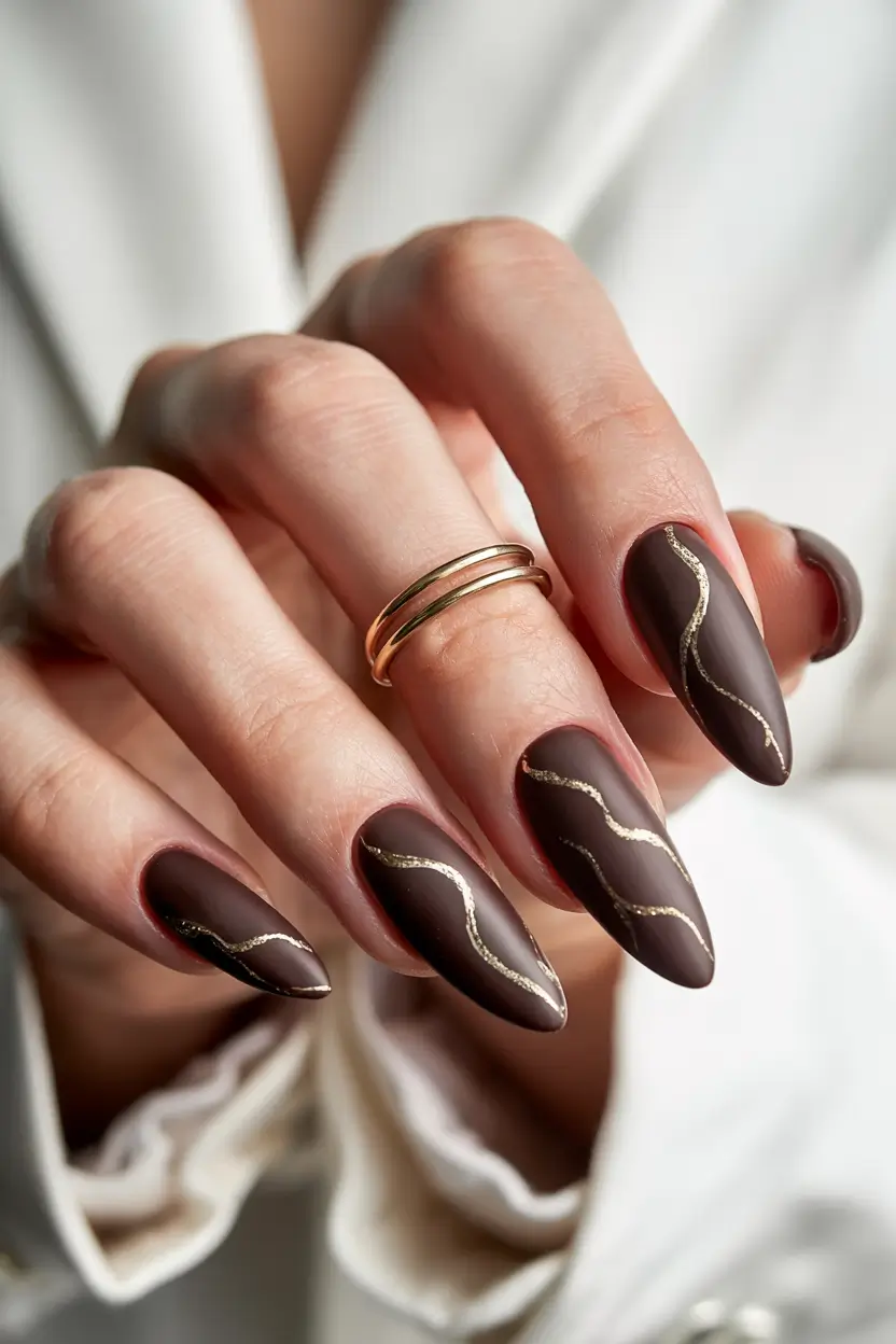 winter-acrylic-nails-designs-Mocha-Waves