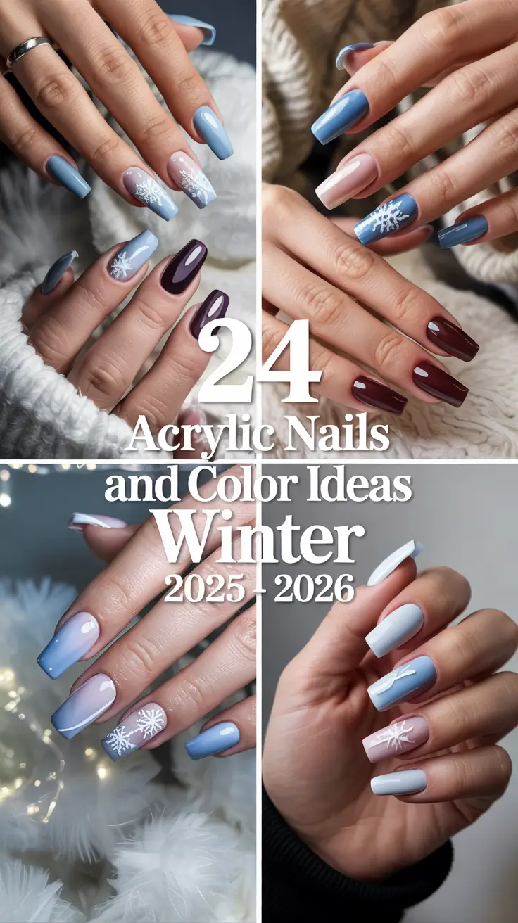 Acrylic Nails and Color Ideas: Winter 2025–2026 — Classy, Cozy & Trendy Looks for the Cold Season