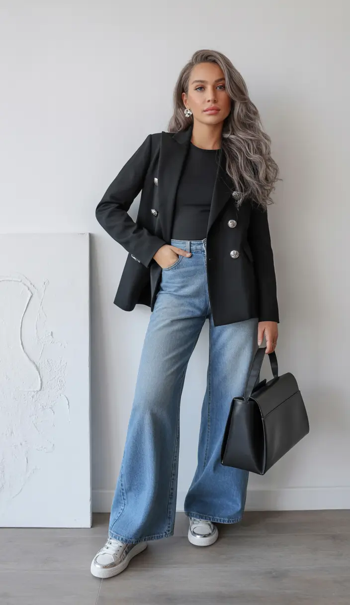 basic outfits ideas for women 2026 Power Blazer Energy