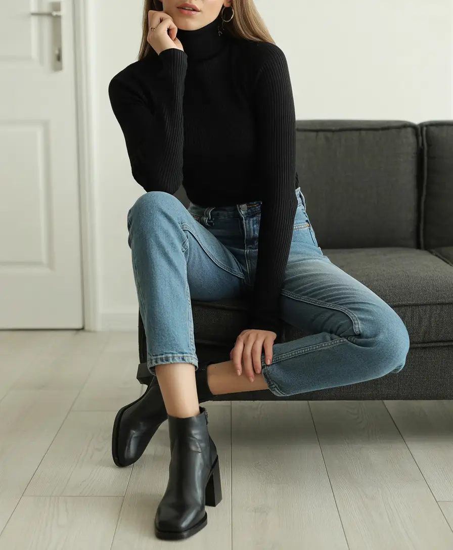 basic outfits ideas for women 2026 Modern Monochrome The Black Edit