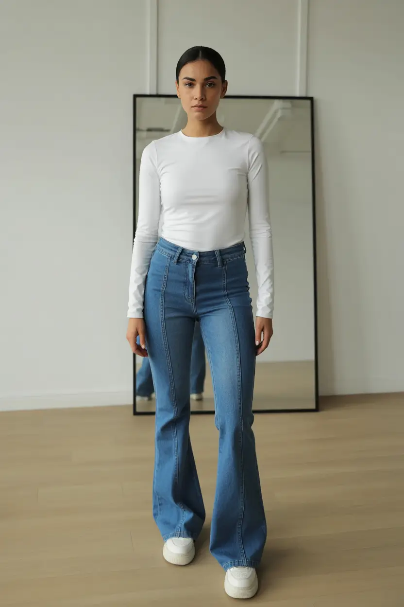 basic outfits ideas for women 2026 Blue Denim Reinvented