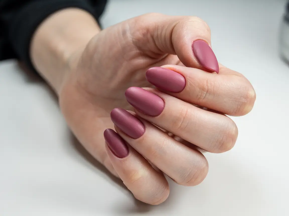 best winter nail colors 2025 Muted Mauve Serenity