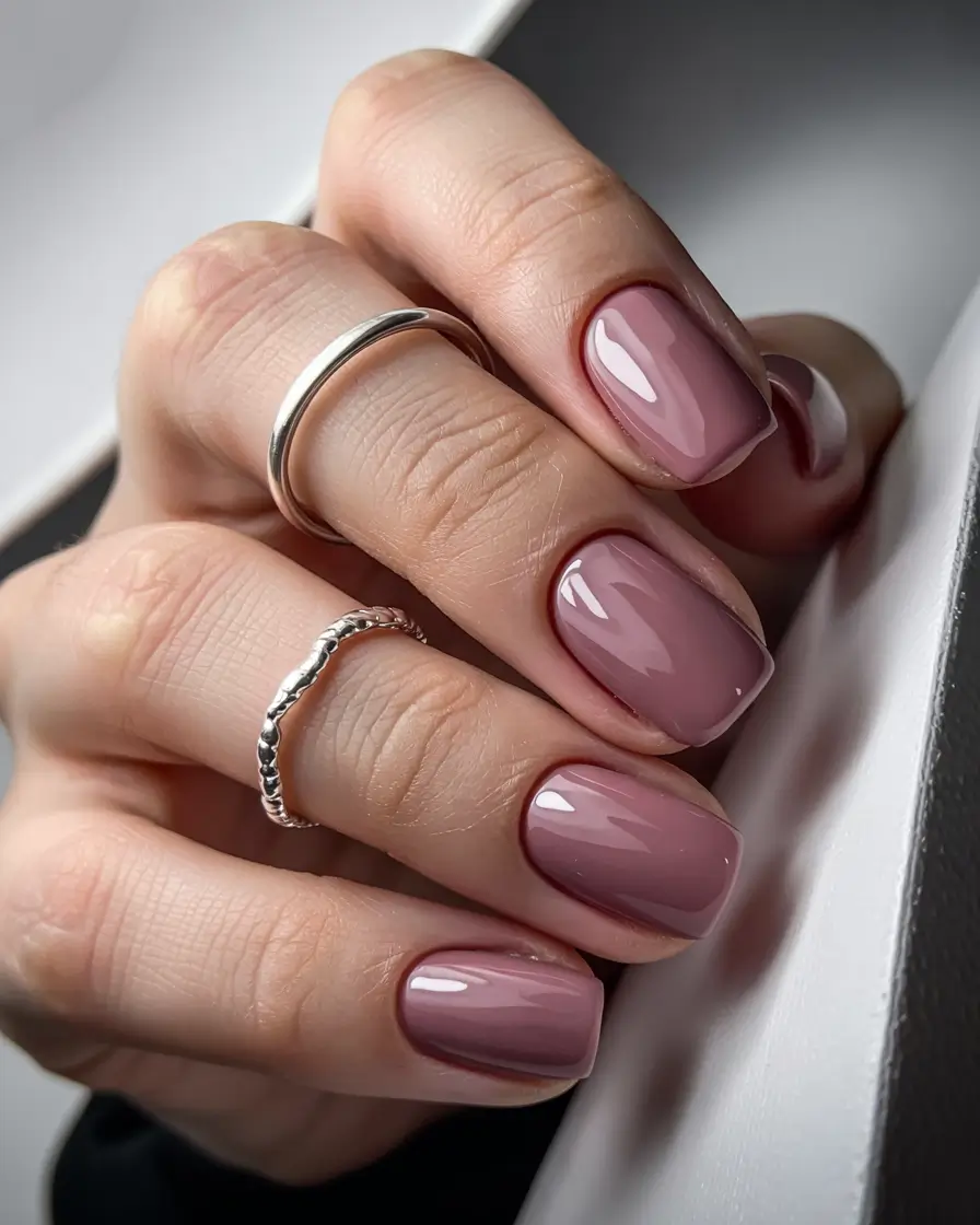 best winter nail colors 2025 Muted Rosewood Calm