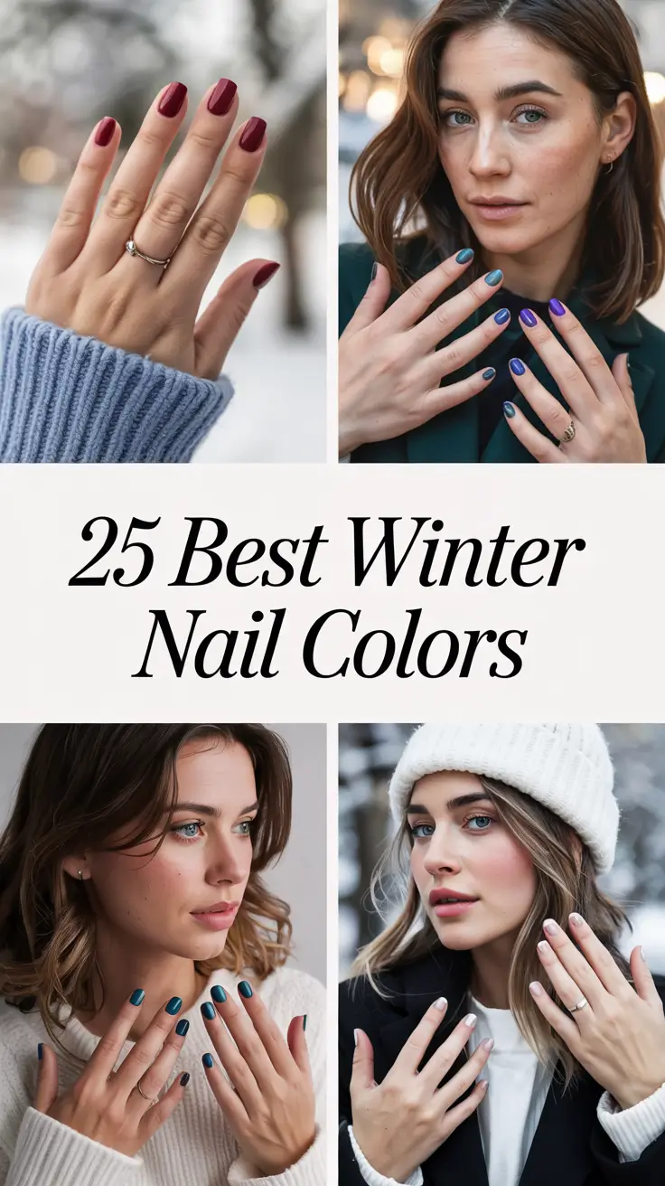 Best Winter Nail Colors 2025–2026: Classy, Trendy & Cozy Manicure Ideas for Every Skin Tone