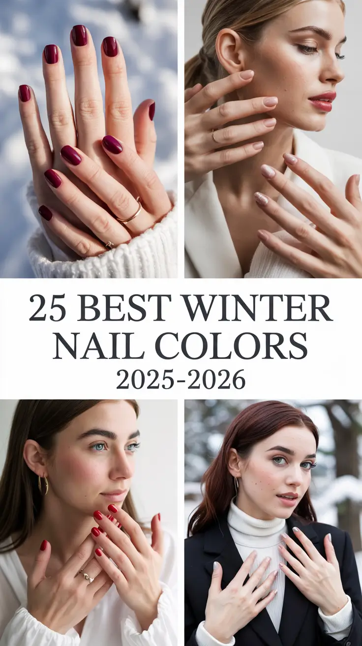 Best Winter Nail Colors 2025–2026: Classy, Trendy & Cozy Manicure Ideas for Every Skin Tone