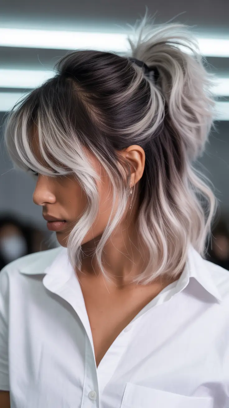 hair colors for black women wigs Frosted Ponytail Blend