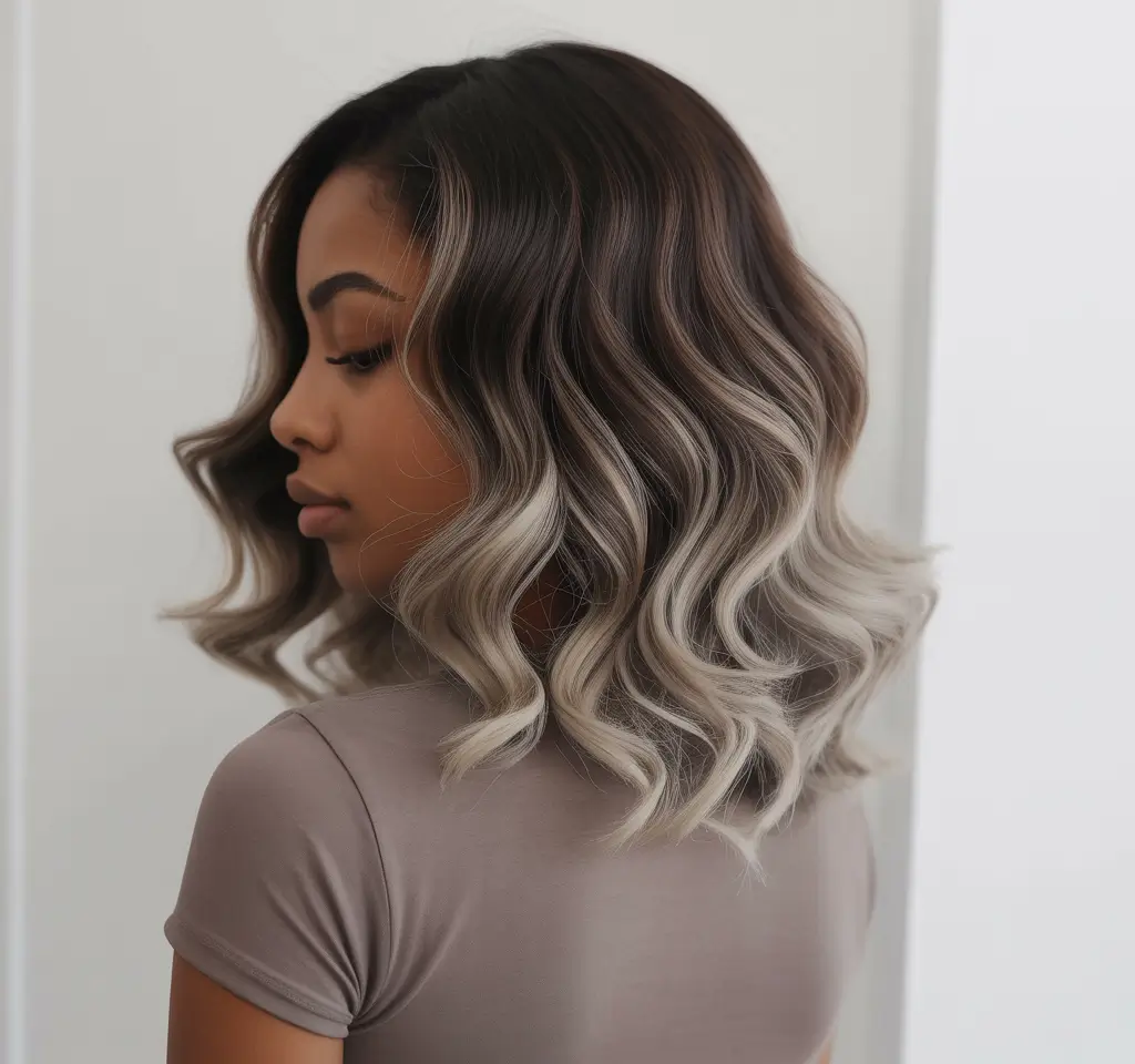 hair colors for black women curly girl Smoky Ombre Curls
