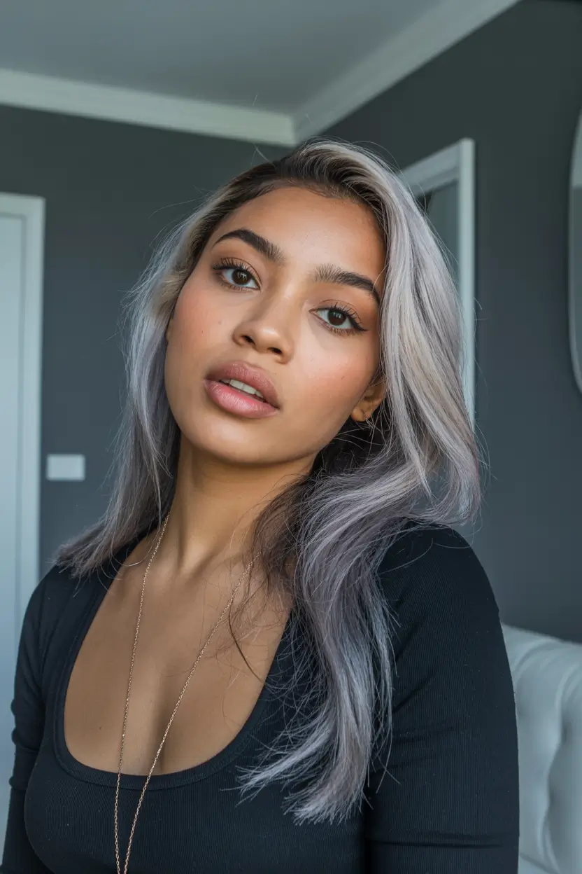 hair colors for black women light skin Soft Lilac Fade