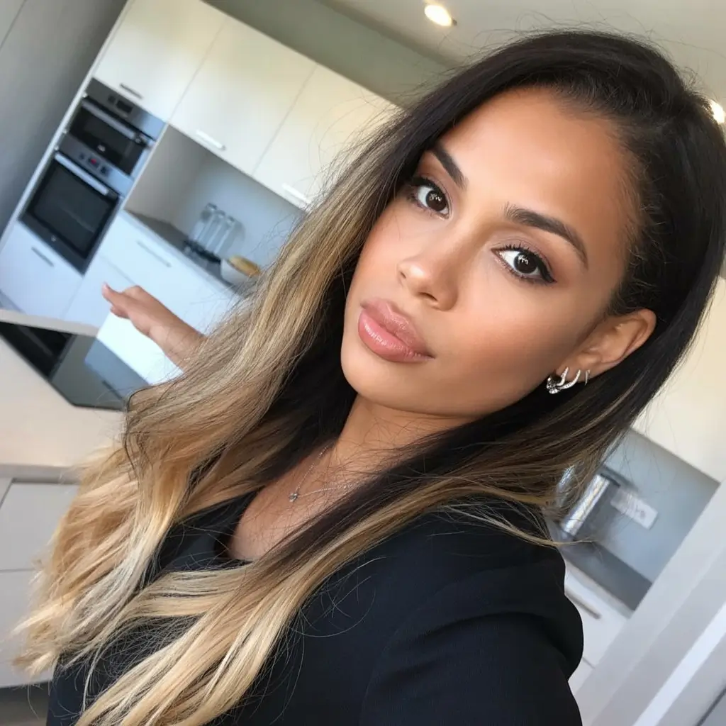 hair colors for black women natural hair Subtle Caramel Ombre