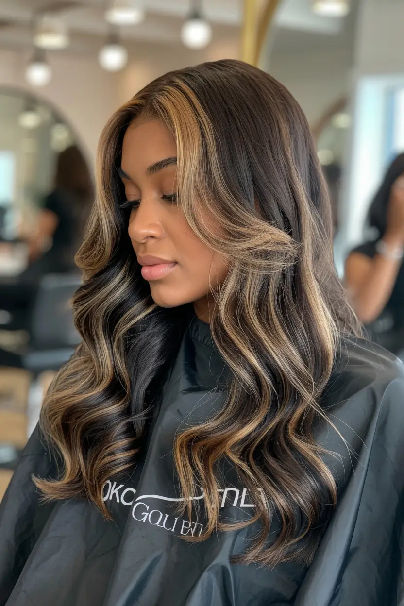 hair colors for black women wigs Face-Framing Highlights