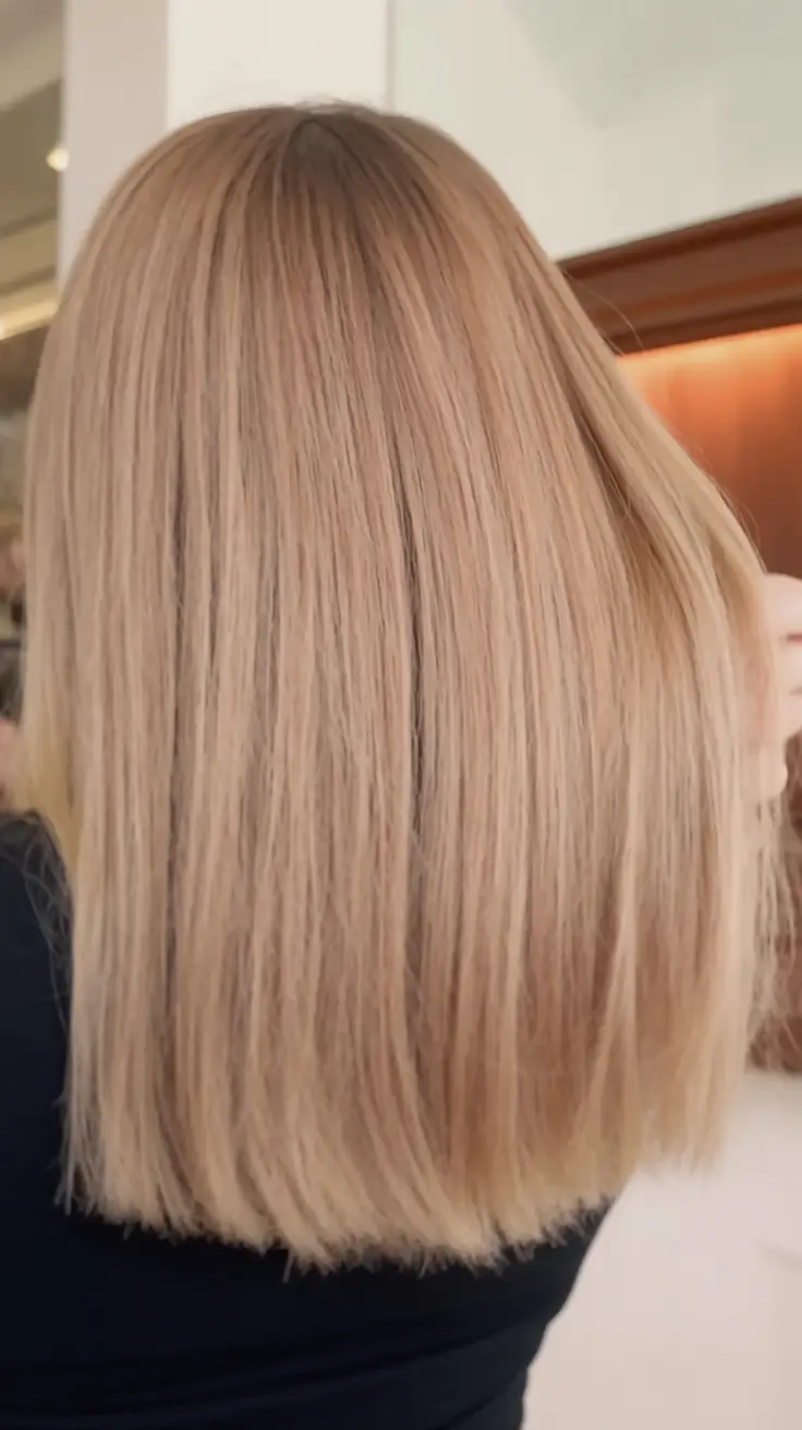 winter hair colors for blondes Warm Honey Straight Finish