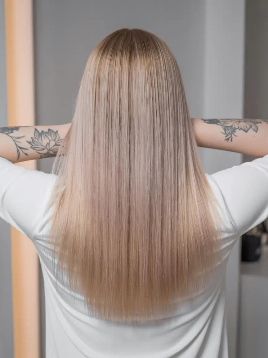 winter hair colors for blondes Champagne Blonde Sleekness