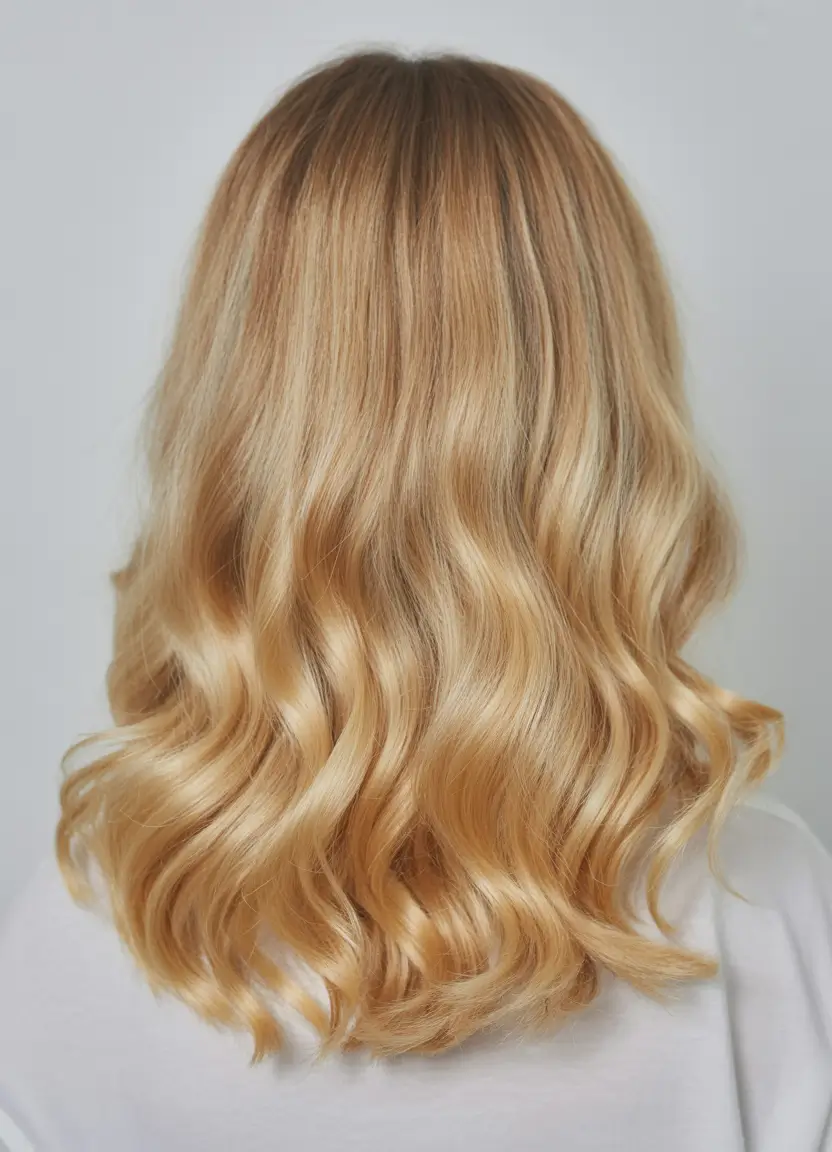 winter hair colors for blondes Golden Honey Blonde Glow