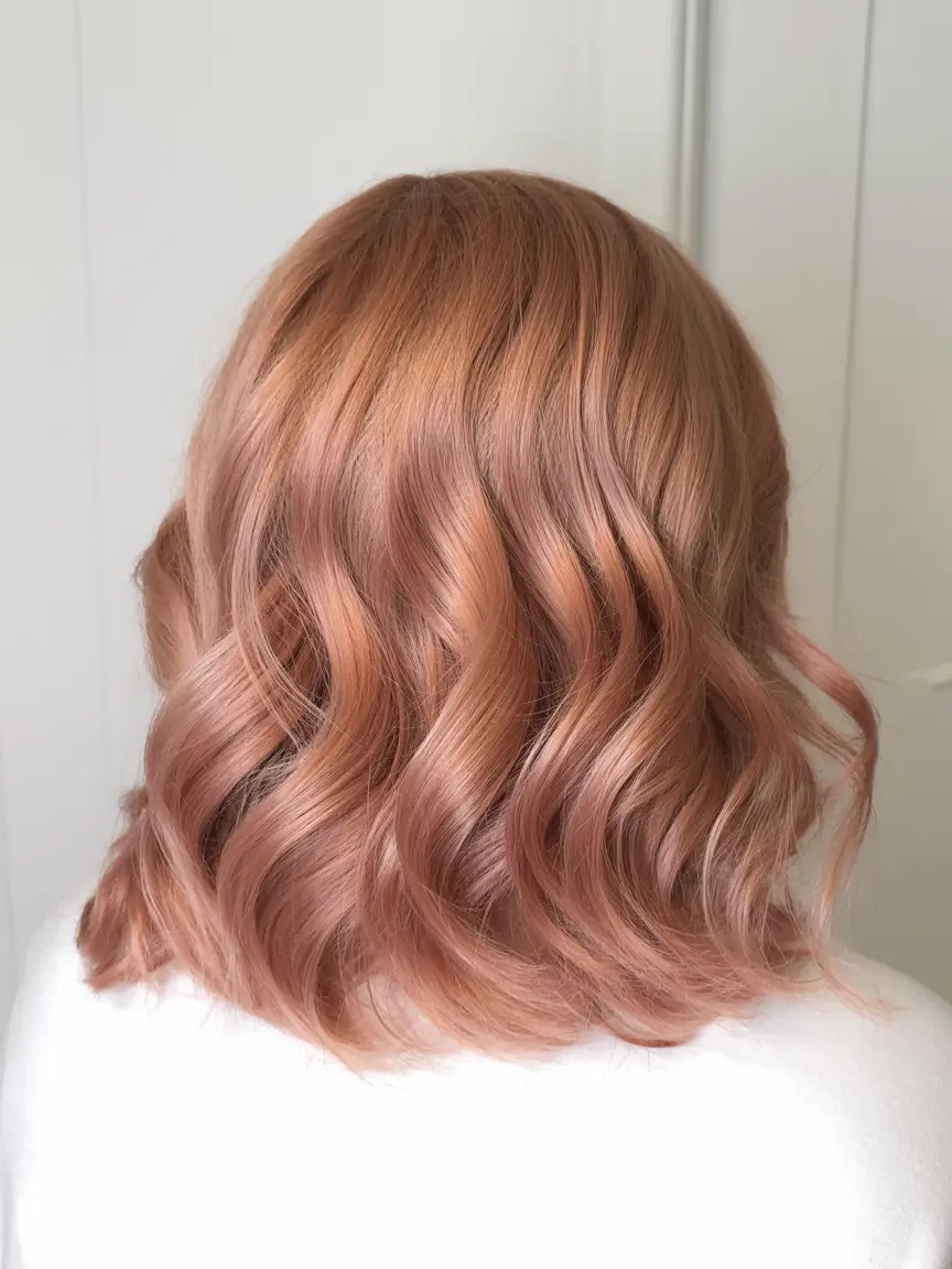 winter hair colors for blondes Soft Rose Blonde Bob
