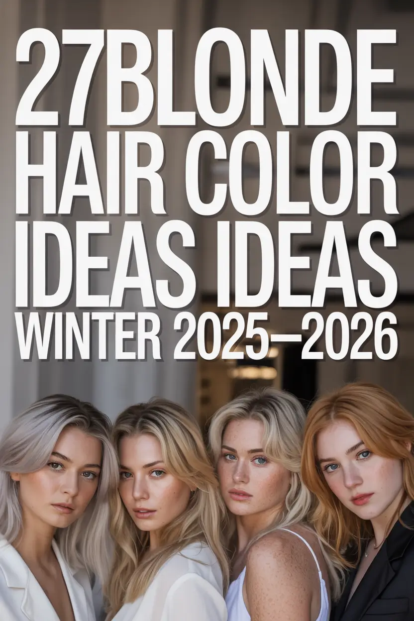 Blonde Hair Color Ideas Winter 2025–2026: Fresh Styles for Every Look