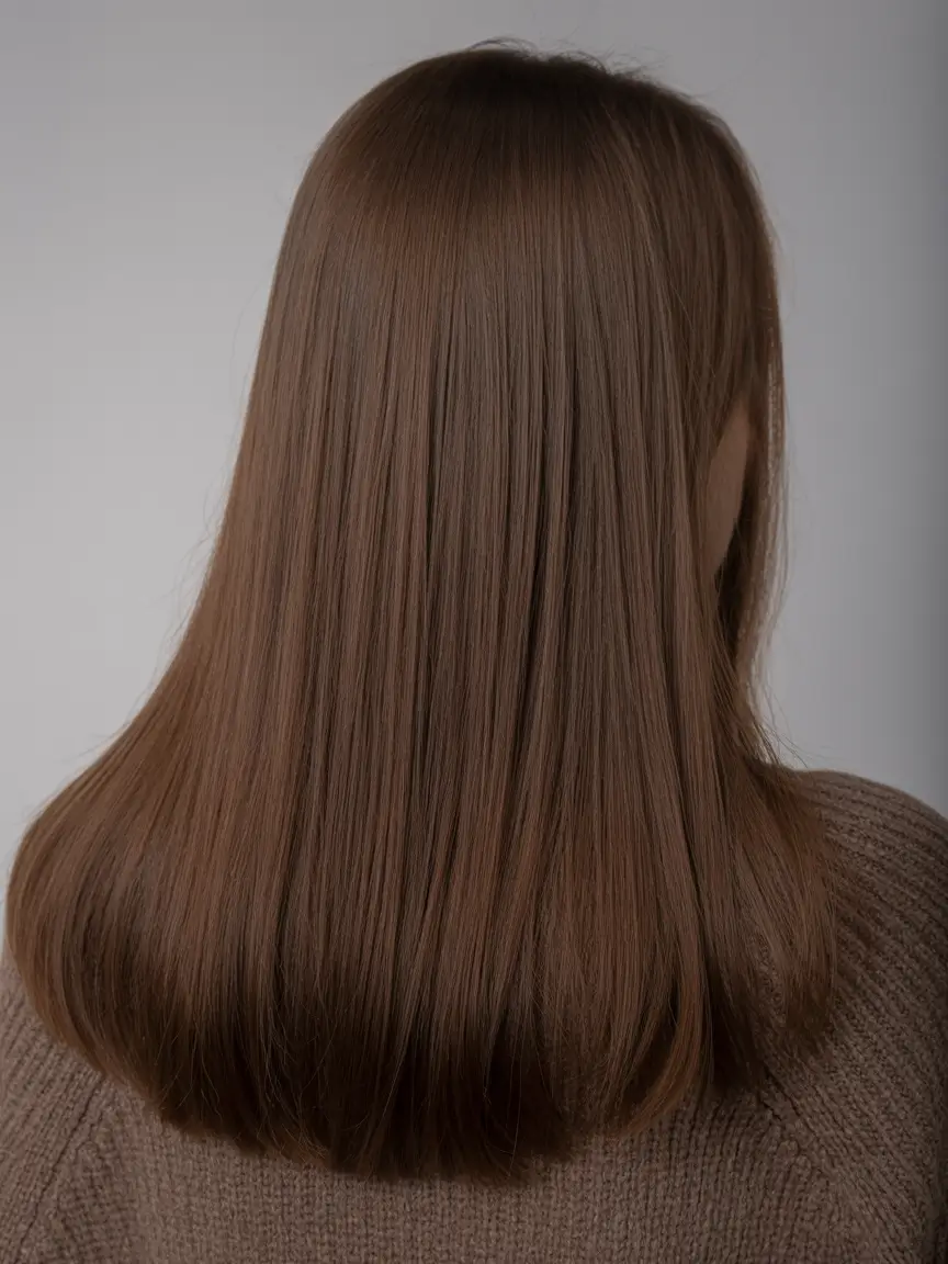 Brown Hair Color Ideas Winter 2025-2026 Sleek Milk Chocolate Cut