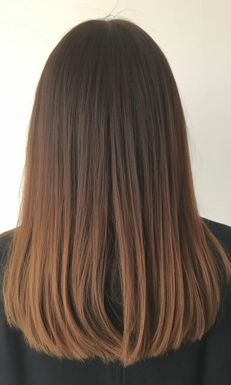 Brown Hair Color Ideas Winter 2025-2026 Polished Straight Mid-Length Brunette