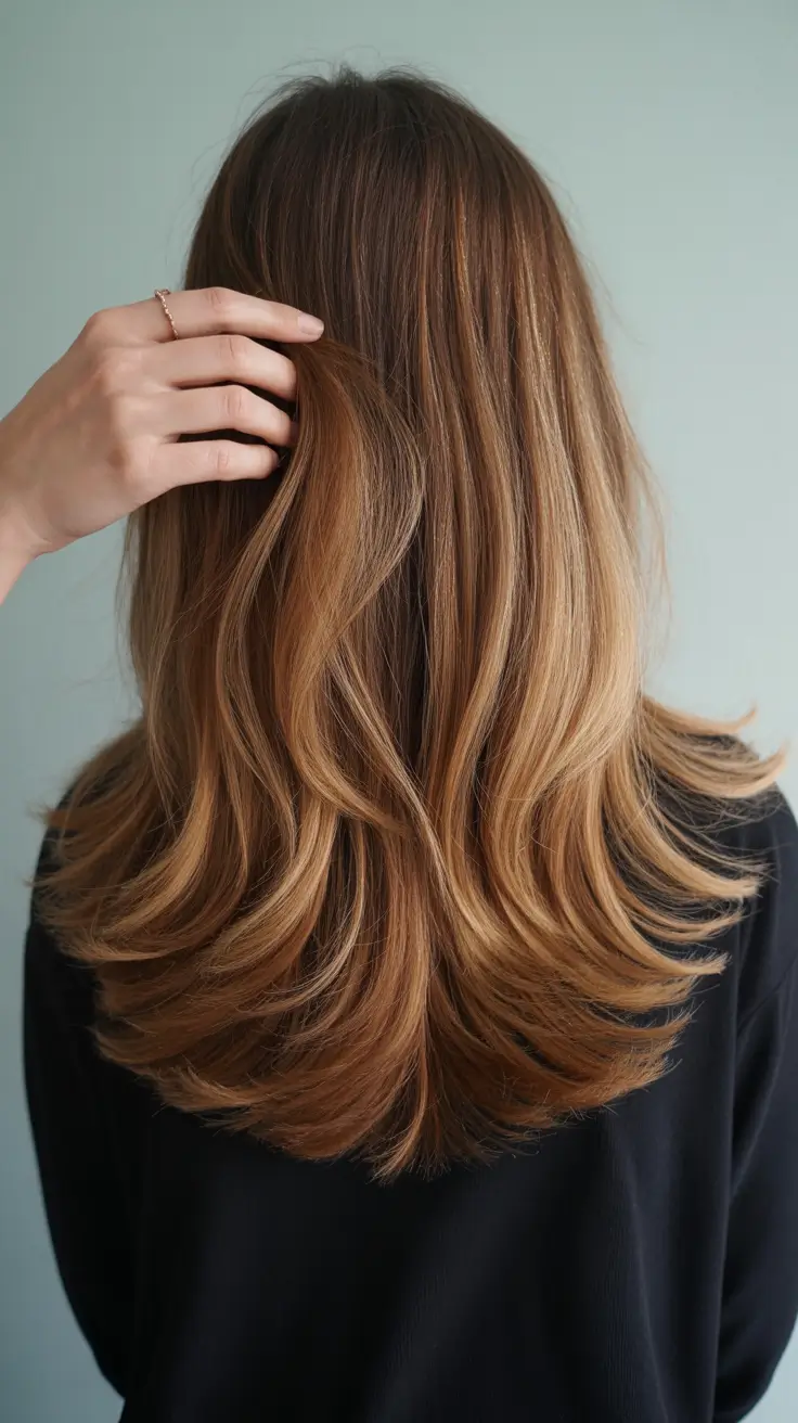 Brown Hair Color Ideas Winter 2025-2026 Layered Golden Brunette