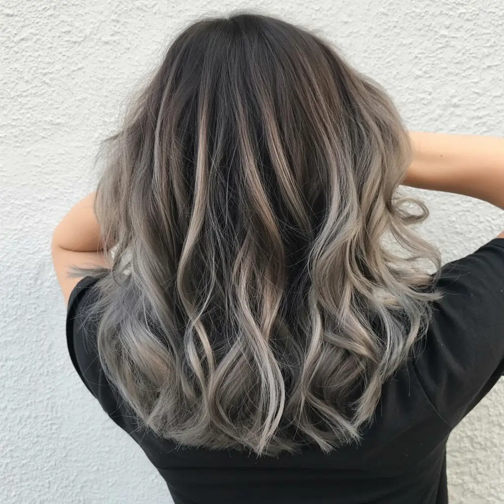 Brown Hair Color Ideas Winter 2025-2026 Charcoal Dimension Lob