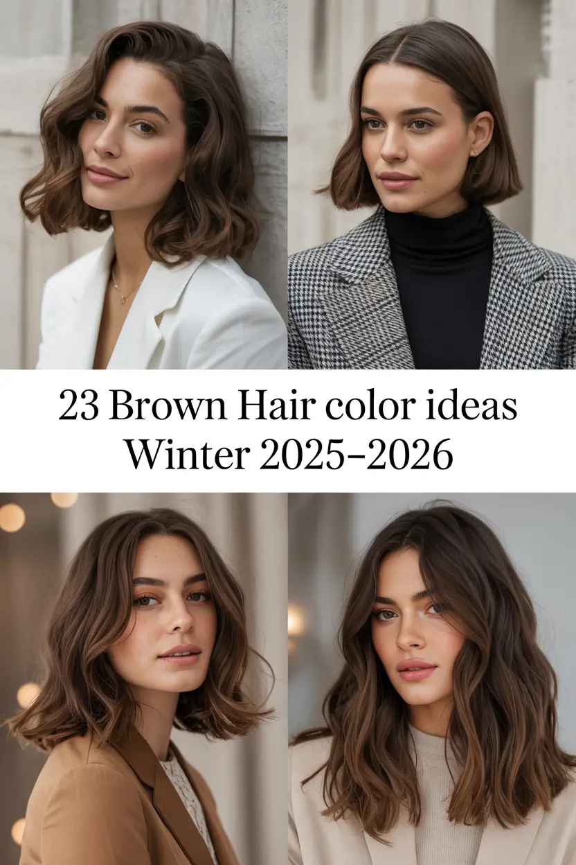 Brown Hair Color Ideas Winter 2025–2026: Balayage, Highlights & Chic Brunette Trends