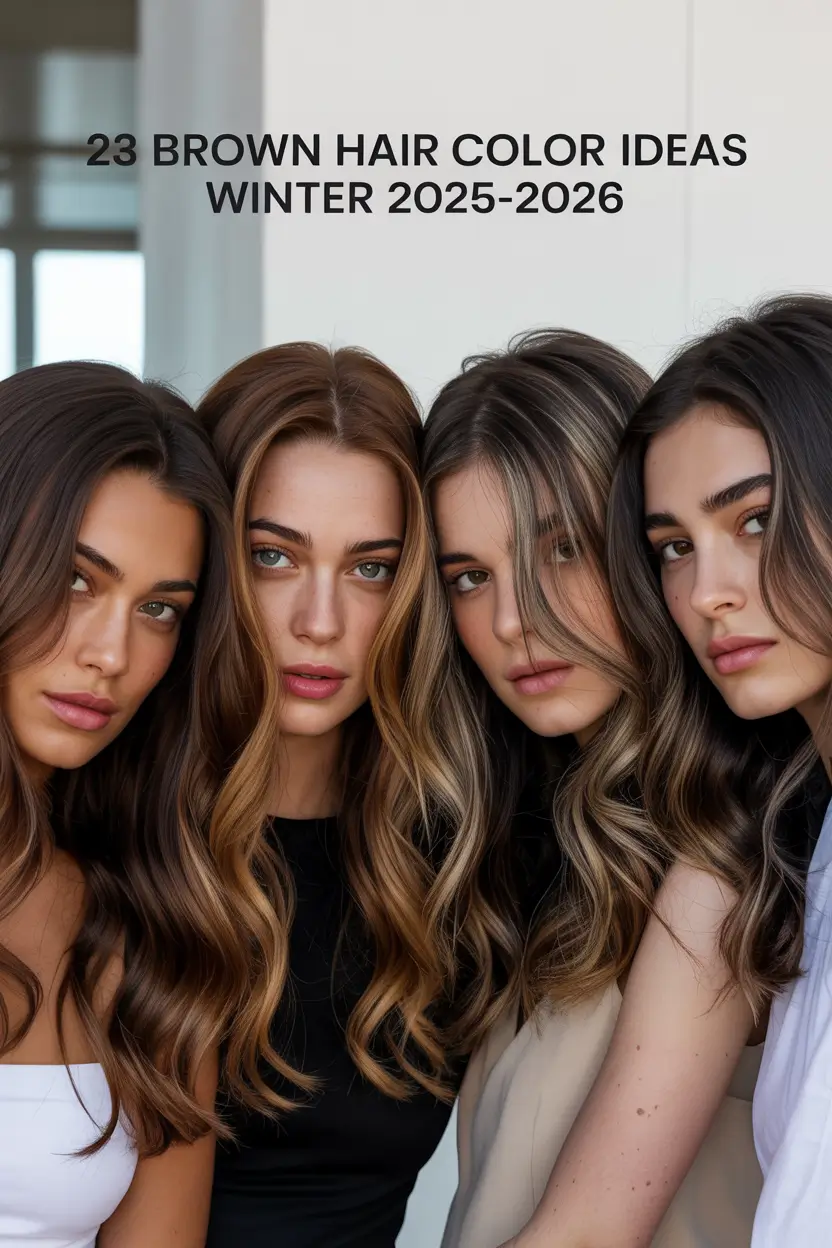 Brown Hair Color Ideas Winter 2025–2026: Balayage, Highlights & Chic Brunette Trends