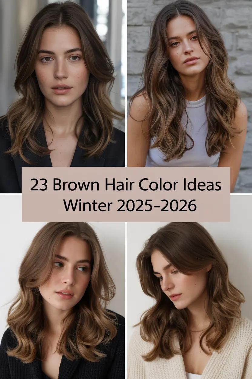 Brown Hair Color Ideas Winter 2025–2026: Balayage, Highlights & Chic Brunette Trends