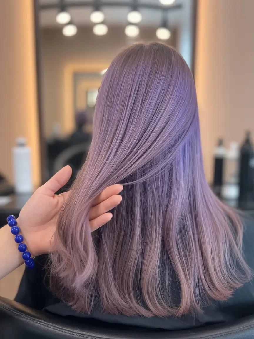 Brunette Hair Color Ideas Winter 2025-2026 Lavender Frost Brunette