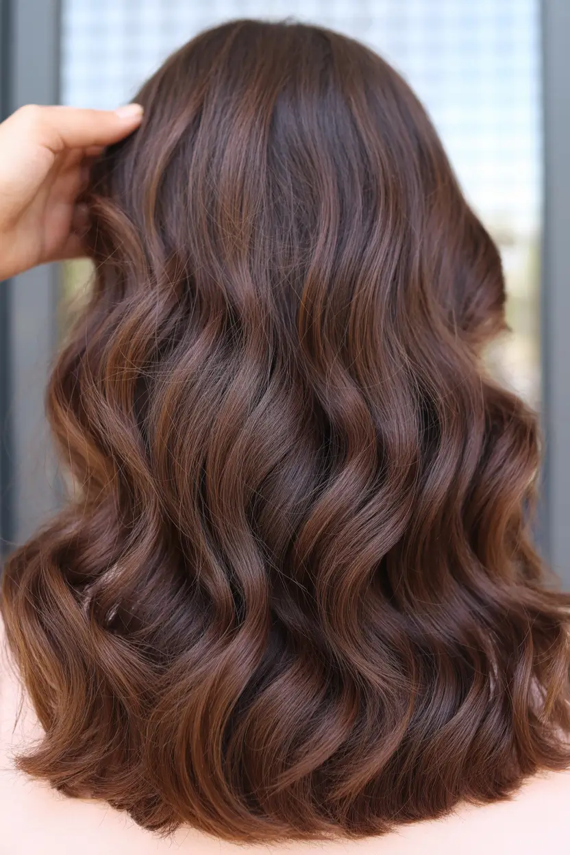 Brunette Hair Color Ideas Winter 2025-2026 Soft Cinnamon Waves