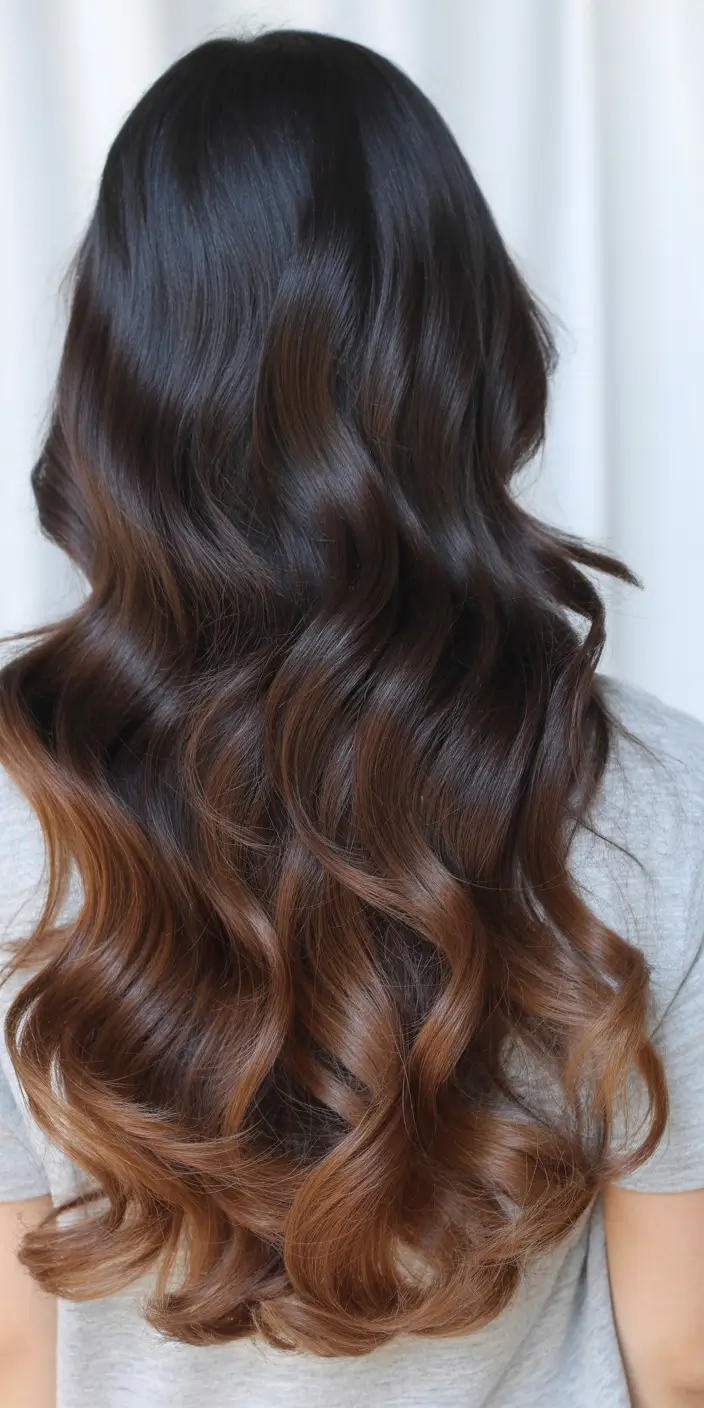 Brunette Hair Color Ideas Winter 2025-2026 Caramel Melt Balayage
