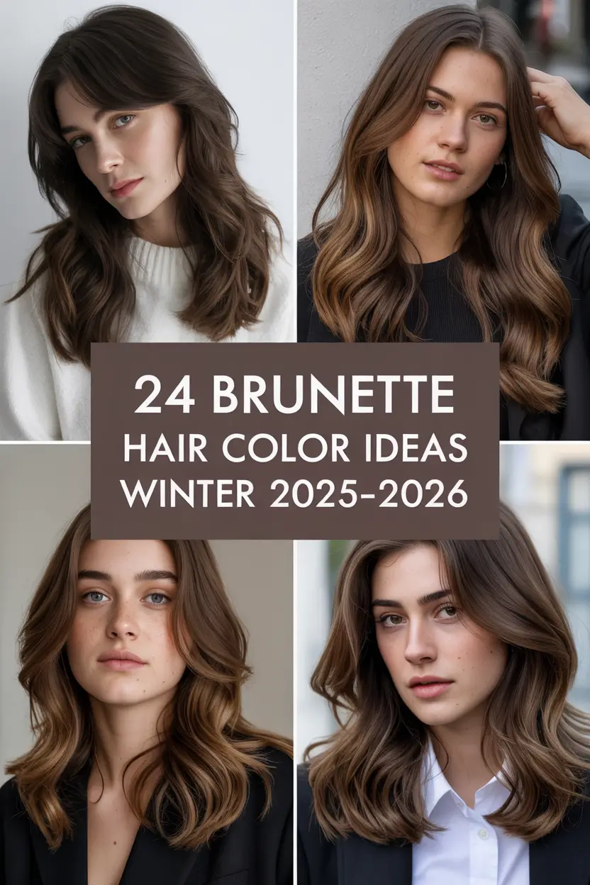 Brunette Hair Color Ideas Winter 2025–2026: From Balayage to Bold Reds