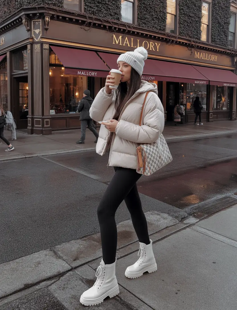 casual outfits for women 2026 Frosted City Elegance