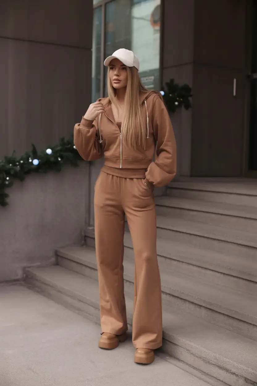 casual outfits for women 2026 Warm Monochrome for Lazy Days