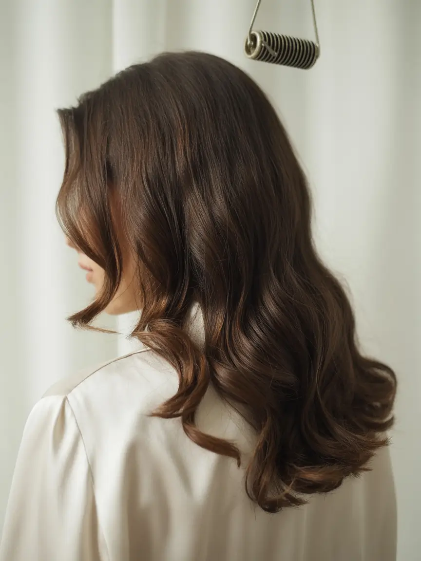 deep winter hair colors blonde Glossy Espresso Waves