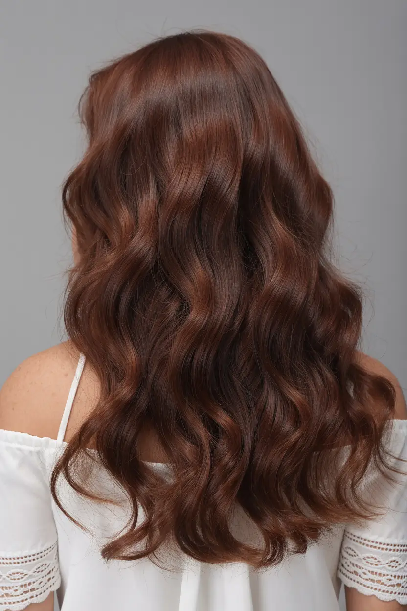 deep winter hair colors blonde Chestnut Red Waves