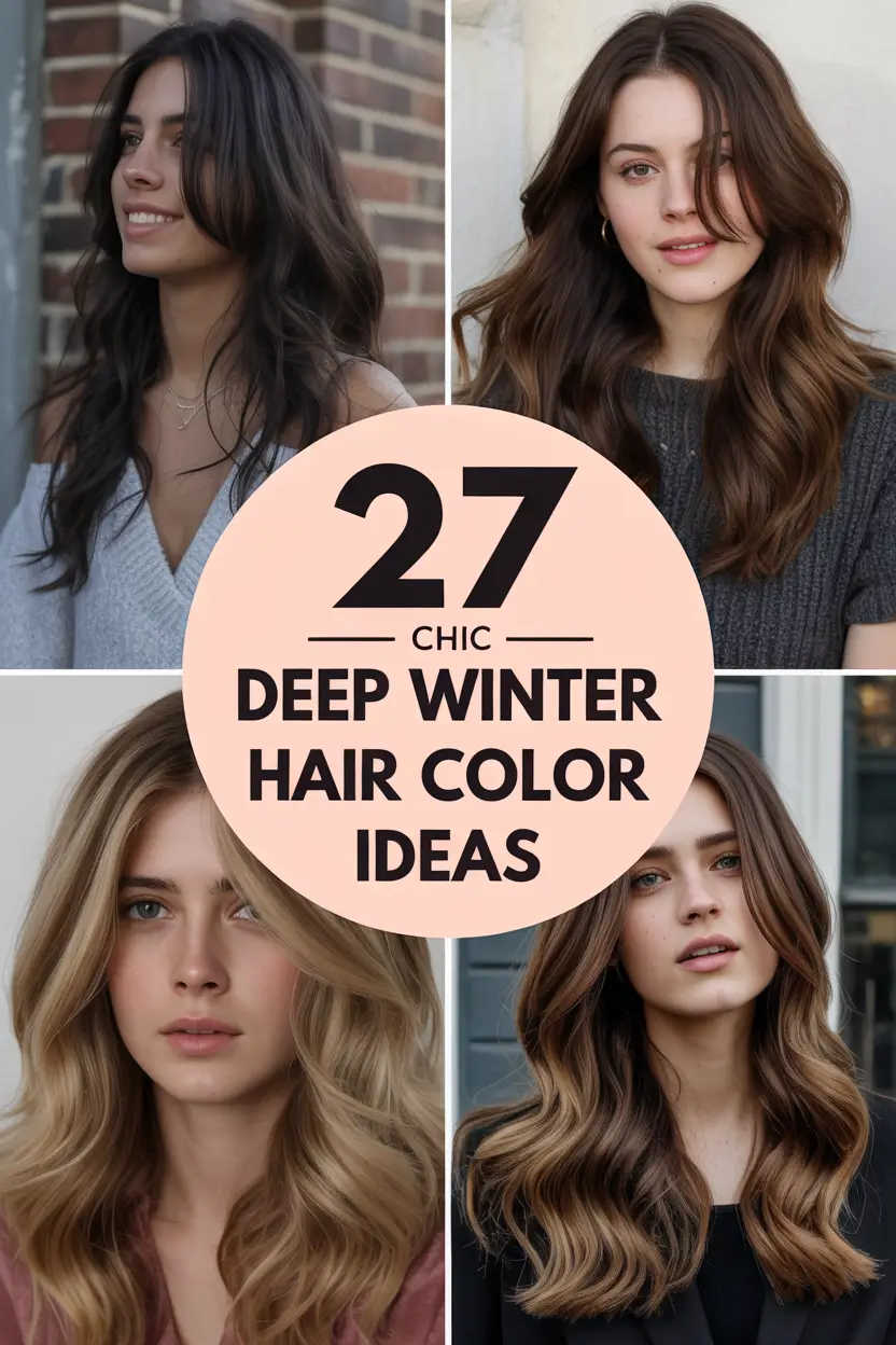 Chic Deep Winter Hair Color Ideas 2025–2026: Bold Blonde, Brunette & Red Inspirations