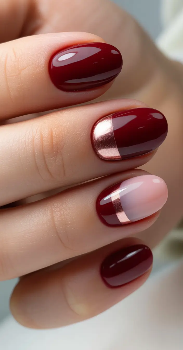 Christmas Acrylic Nails 2025 Copper Edge Chic