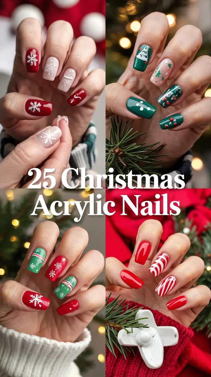 Christmas Acrylic Nails 2025: Trendy, Cute & Simple Holiday Designs for Every Style