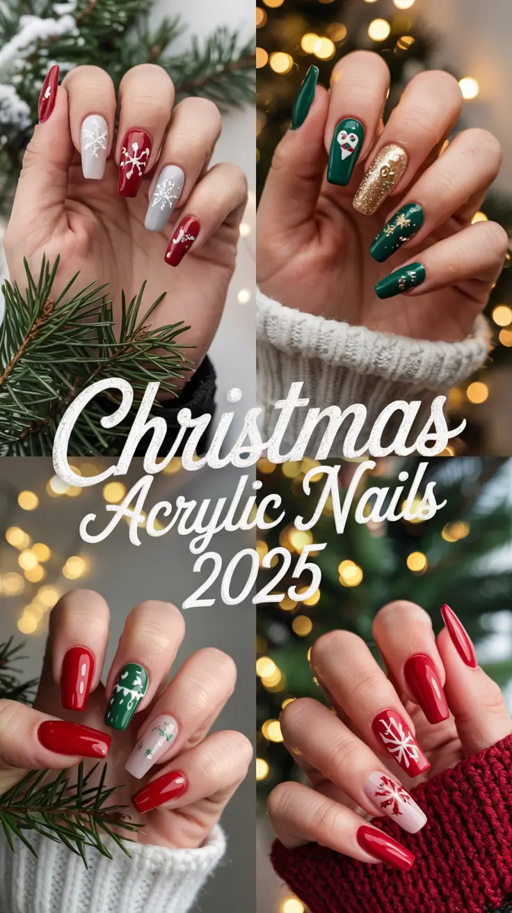 Christmas Acrylic Nails 2025: Trendy, Cute & Simple Holiday Designs for Every Style