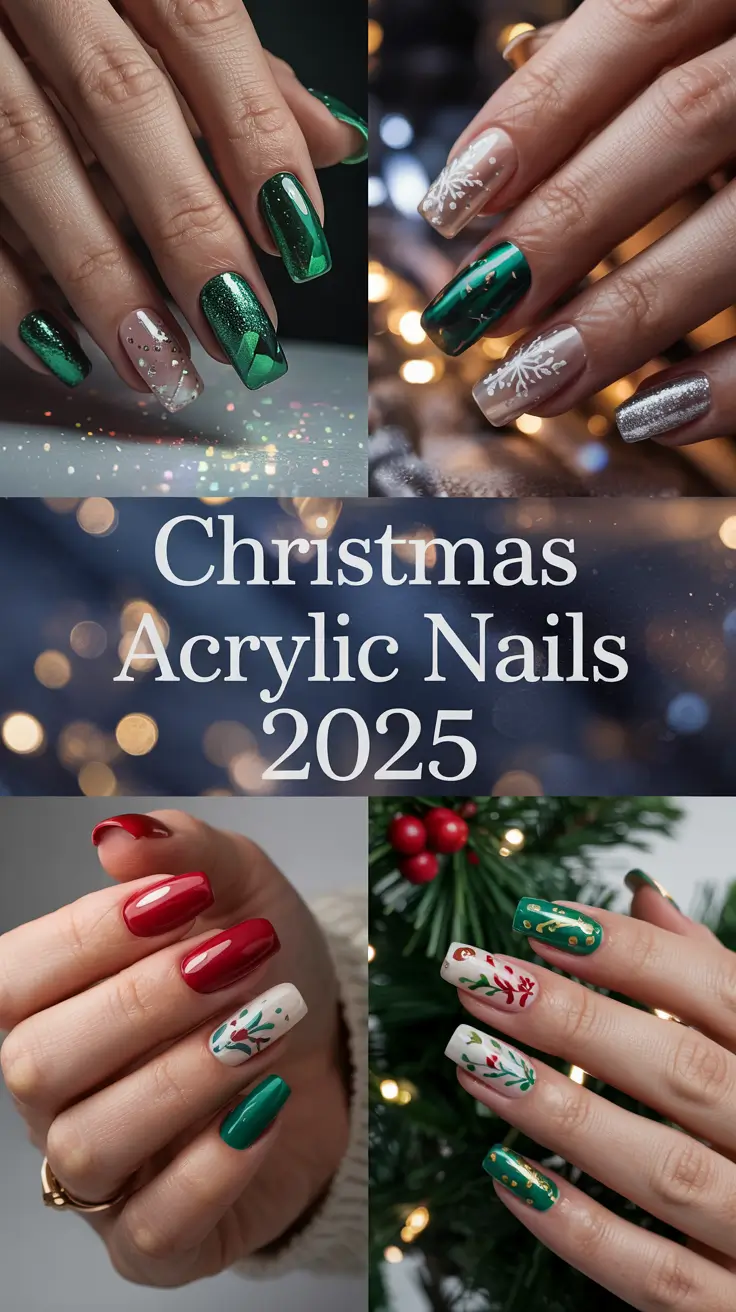 Christmas Acrylic Nails 2025: Trendy, Cute & Simple Holiday Designs for Every Style