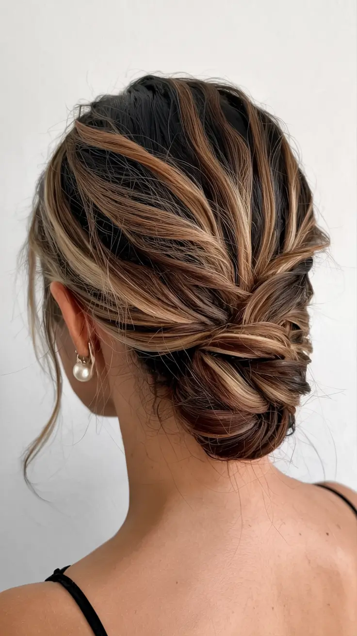 Christmas Holiday Hairstyles 2025 Low Knot Sophistication