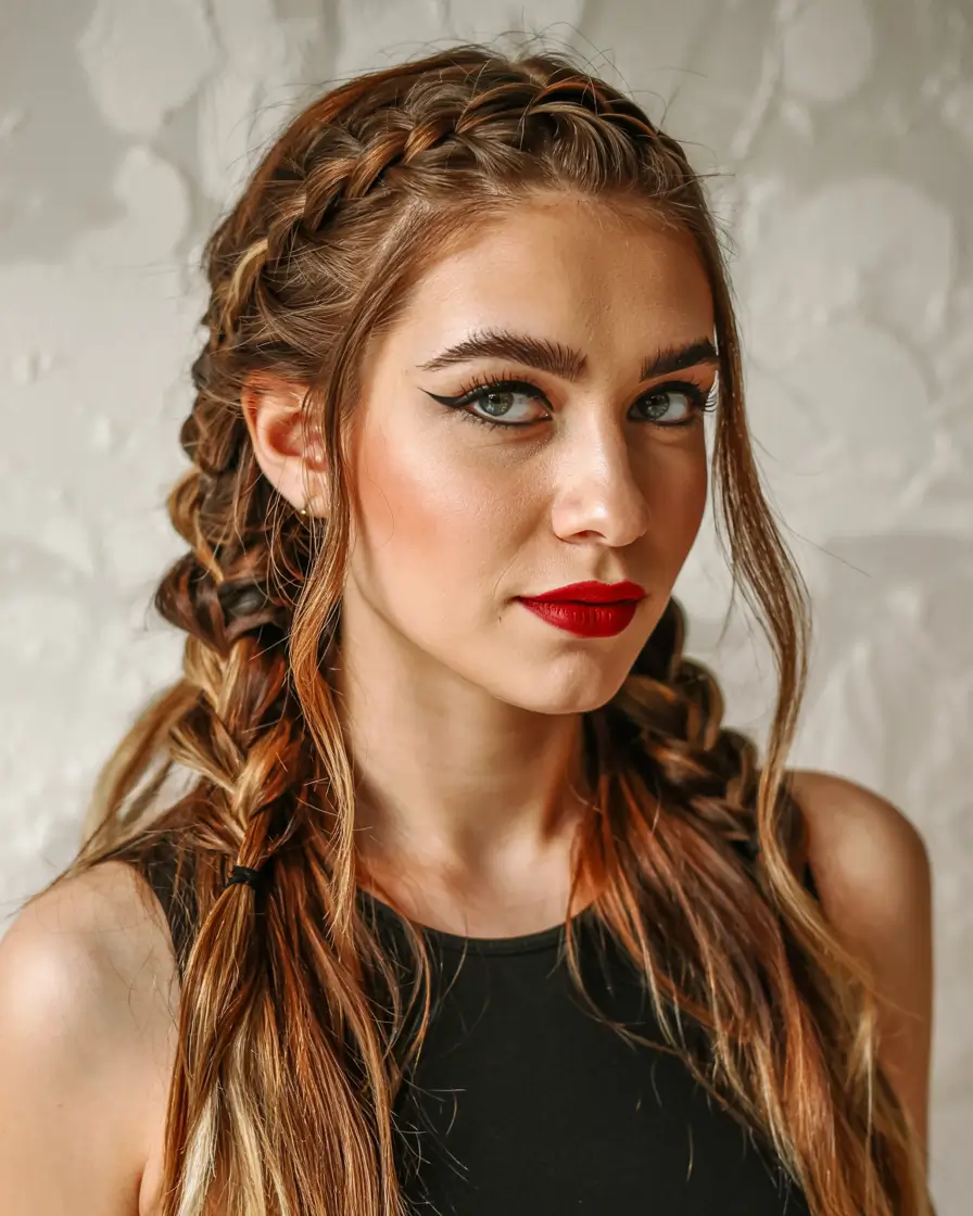 christmas hairstyles braids Winter Warrior Braids