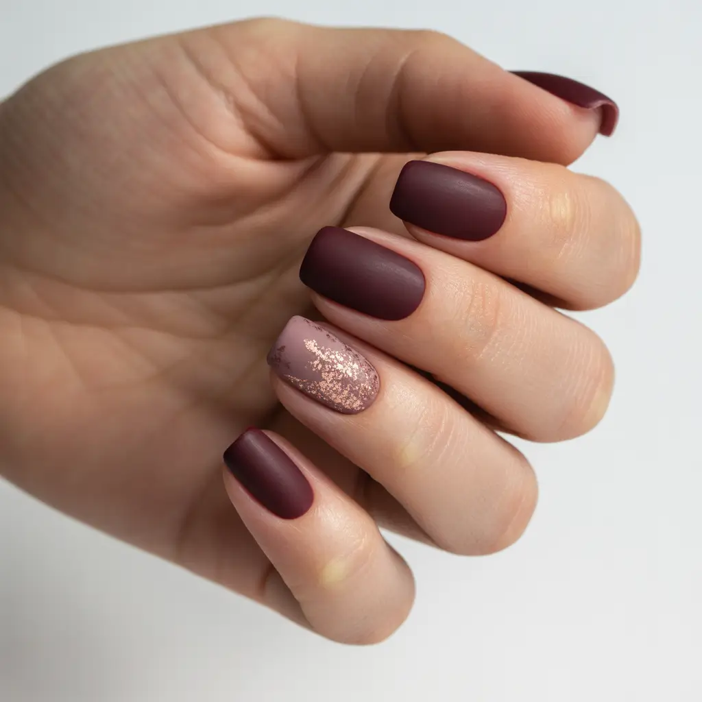 christmas nail colors 2025 Mulberry Glow